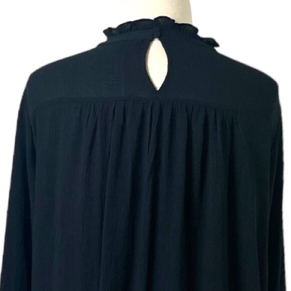 Torrid Top Boho Embroidered High Neck Pullover Black Multi Women’s Size 1X 14/16 - Picture 8 of 13